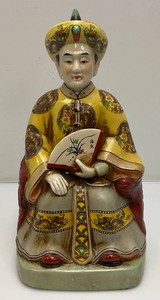 17 Chinese Emperor Porcelain Seated Statue Large Tall Asian Figurine