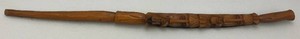 Large 40 Hand Carved Tribal Themed Heavy Wood Walking Stick