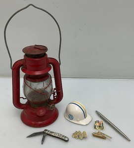Misc. Collectible Items Including Lantern, Bell Telephone Hard Hat Bottle Opener And More