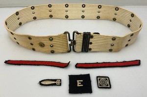 Vintage WW2 Navy Belt And Patches