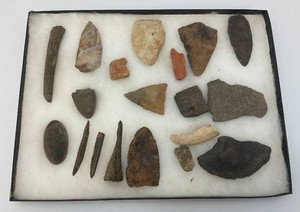 Group Of Misc. Native American Artifacts Including Arrow Heads And More