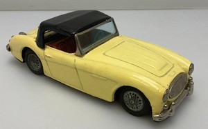 Vintage Miniature Car Bandai Brand Austin Healey 100SX Coupe CreamBlack Friction And Works