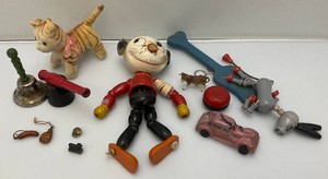 Misc. Vintage Toys Including Wooden Dog Puppet And More