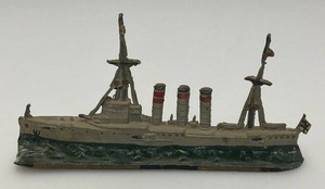 Antique Extremely RARE Miniature Seemannshilfe 1914-15 Marked SMS Emden Led Ship 34 x 3 x 5 58