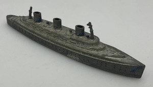 Vintage Collectible Tootsie Toy Miniature Metal Cruise Ship  6