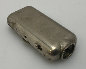 Antique Eveready Vest Pocket Flashlight No. 6991 Nickel Plated (Missing Bulb) 58 x 1 12 x 2 78