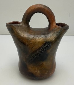 AntiqueVintage Native American Art Pottery Stoneware Wedding Vase 3 x 5 12 x 7