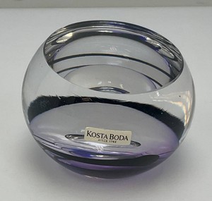 Est. $125.00 - $300.00 Kosta Boda Flat Top Glass Ball Paper Weight 2 12 x 3 12