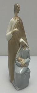 Vintage Lladro Nativity Holy Family Mary, Joseph And Baby Jesus 8 34  (Like New)