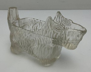 Vintage LE Smith Scottie Dog Clear Glass Creamer