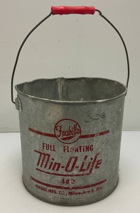 Vintage Frabills Galvanized Minnow Bucket No Inside