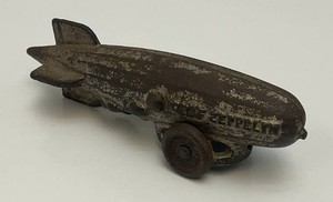 Vintage RARE Cast Iron Miniature Graf Zepplin Blimp Toy 4 12