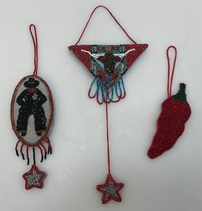 Three Vintage Equisite South Western Beaded Items