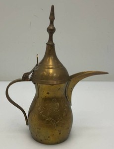 Vintage Etched Brass Turkish Style Teapot 8