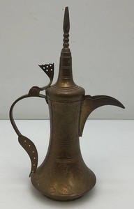 Vintage Etched Brass Turkish Style Teapot 11