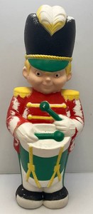 Vintage 33 Soldier Christmas Blow Mold Has Light