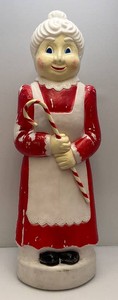 Vintage 40 Miss Santa Claus Blow Mold (Needs Light)