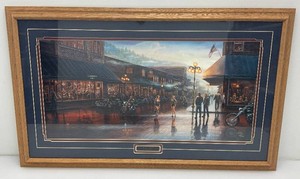 25 x 41 Framed Behind Glass Greg Benson Limited Edition 2699500 Deadwood Print With Hidden Images Of Cowboys And Indians And COA