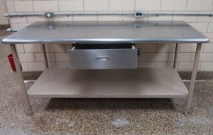 NSF STAINLESS STEEL TABLE WITH DRAWER