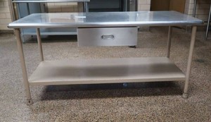 NSF STAINLESS STEEL TABLE WITH DRAWER