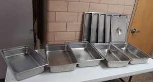 5 SHAFFER CHAFFING DISHES STAINLESS STEEL