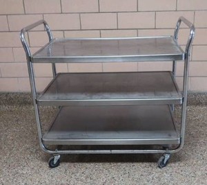NSF COMMERCIAL STAINLESS STEEL ROLLY CART