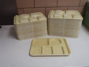 BIG STACK OF EDWARD DON AND CO SCHOOL LUNCH TRAYS