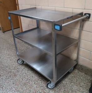 STAINLESS STEAL SERVING CART NSF APPROVED