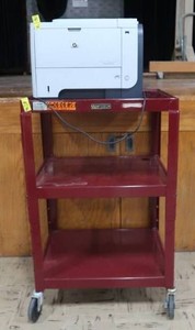 HP LASERJET P3015  WILSON HEAVY DUTY ROLLING CART