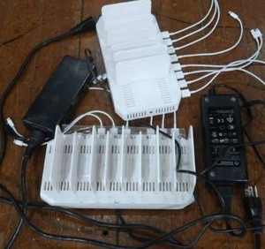 2 UNITEK 120W 10 PORT USB SMART CHARGING STATIONS 2 SWITCH ADAPTOR