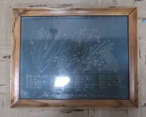 VINTAGE STANLEY BEDROCK PLANES FRAMED EDUCATIONAL POSTED
