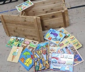 VINTAGE TOY CHEST FILLED