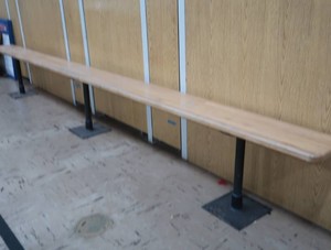 LONG WOODEN BENCH