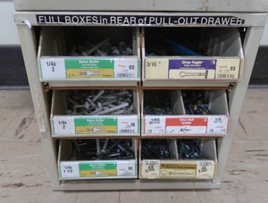 6 DRAWER METAL CABINET (FILLED)