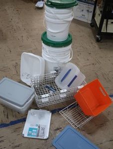 ASSORTMENT OF 2 & 5 GAL BUCKETS LIDS & MORE