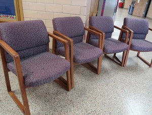 4 PLUSH OFFICE CHAIRS
