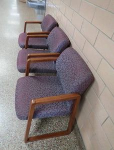3 PLUSH OFFICE CHAIRS