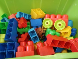 Big green tub of legos