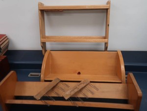 VINTAGE BOOK SHELVES AND VINTAGE VINTAGE CHALK HOOKS