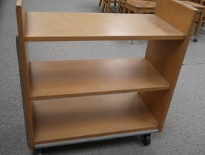 WOODEN ROLLY CART