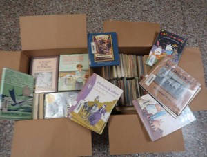 2 BIG BOXES FULL OF OLD VINTAGE BOOKS