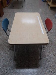 CUTE WOODEN TABLE WITH 2 CHAIRS
