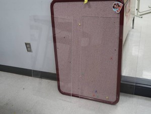 2 PLEXIGLASS SHEETS & PUSHPIN BULLETIN BOARD