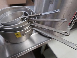 5 COMMERCIAL GRADE WHERE EVER NESTED SAUCEPANS