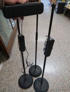 3 MICROPHONE STANDS  3 MICROPHONES