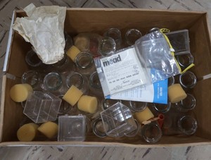 OVER 30 ALASKA 1 PINT COLLECTABLE MILK BOTTLES, SPONGES AND MORE
