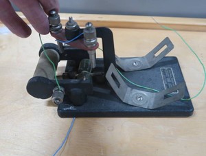 ANTIQUE CAST IRON ELECTRICAL SWITCH  RMFM RADIO TRANSMITTER