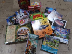 LARGE LOT OF GAMES, PUZZLES AND MOVIES