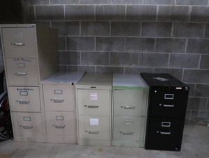 5 METAL FILE CABINETS