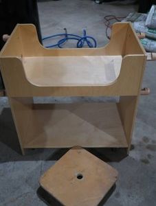 WOODEN ROLLY CART BY LAKESHORE